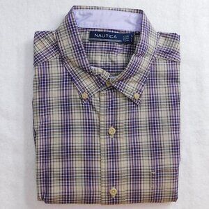 Nautica Purple Long Sleeve Shirt - M 731516420265